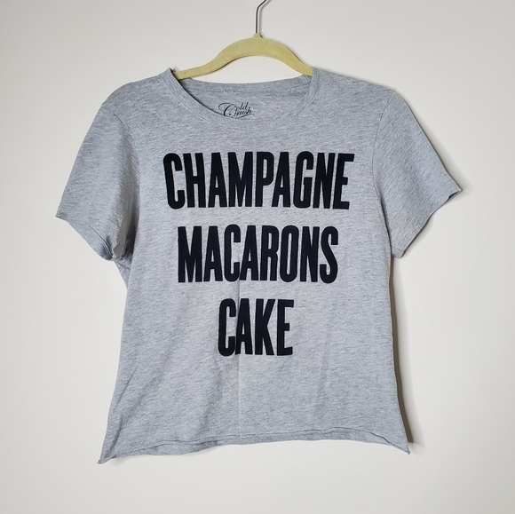 Cold Crush Tops - 5/25 ❤ Champagne macaroon cake graphic t shirt